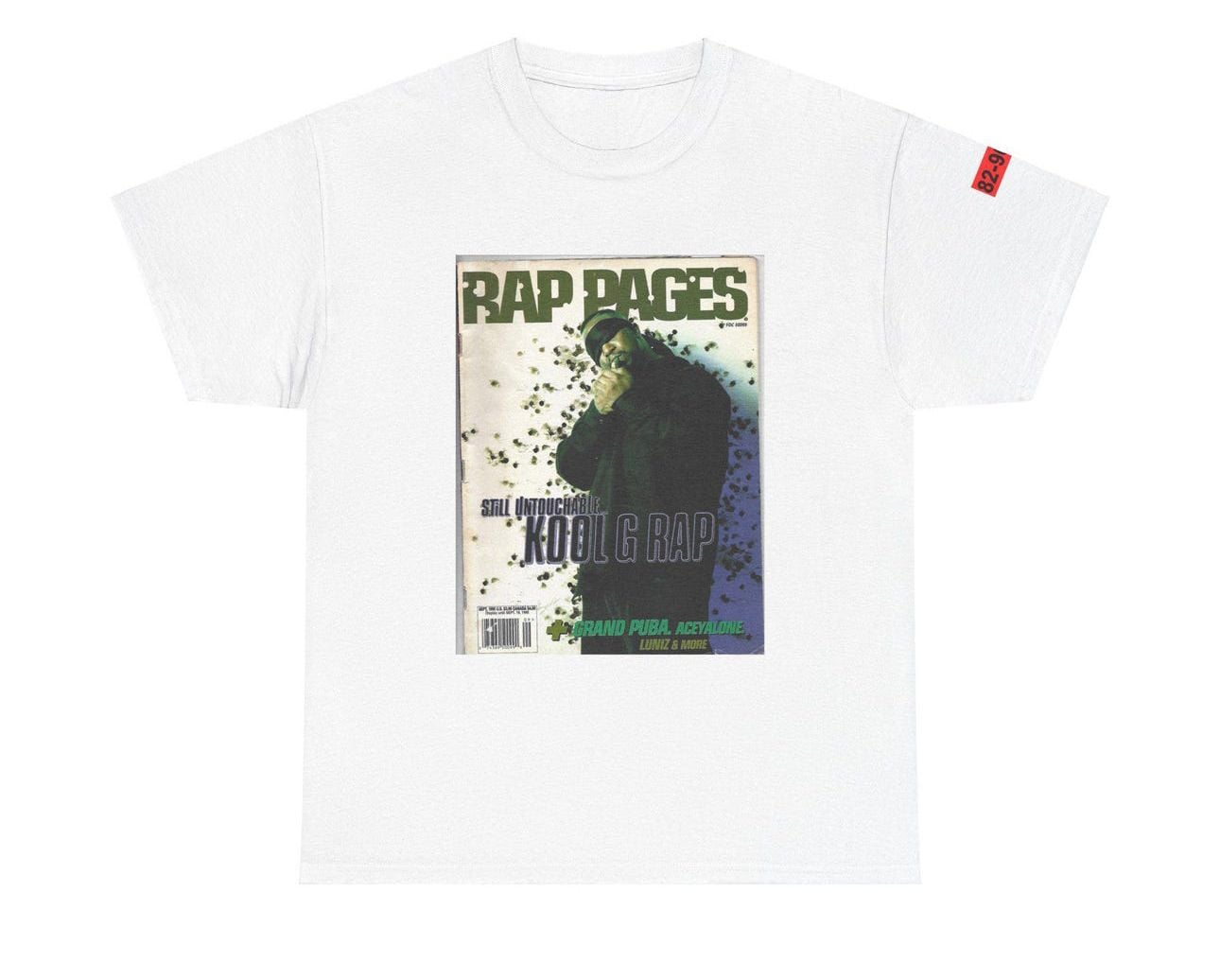 Kool G Rap Rap Pages Magazine Cover September 1995 Graphic T-Shirt grey 1