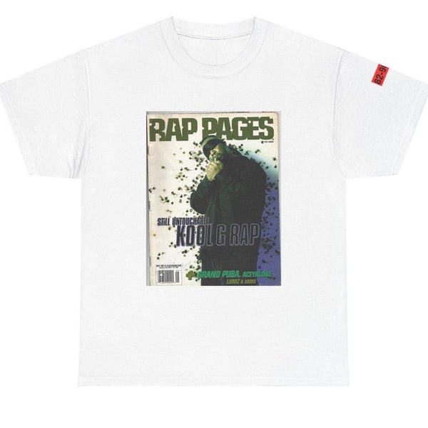 Kool G Rap Rap Pages Magazine Cover September 1995 Graphic T-Shirt grey