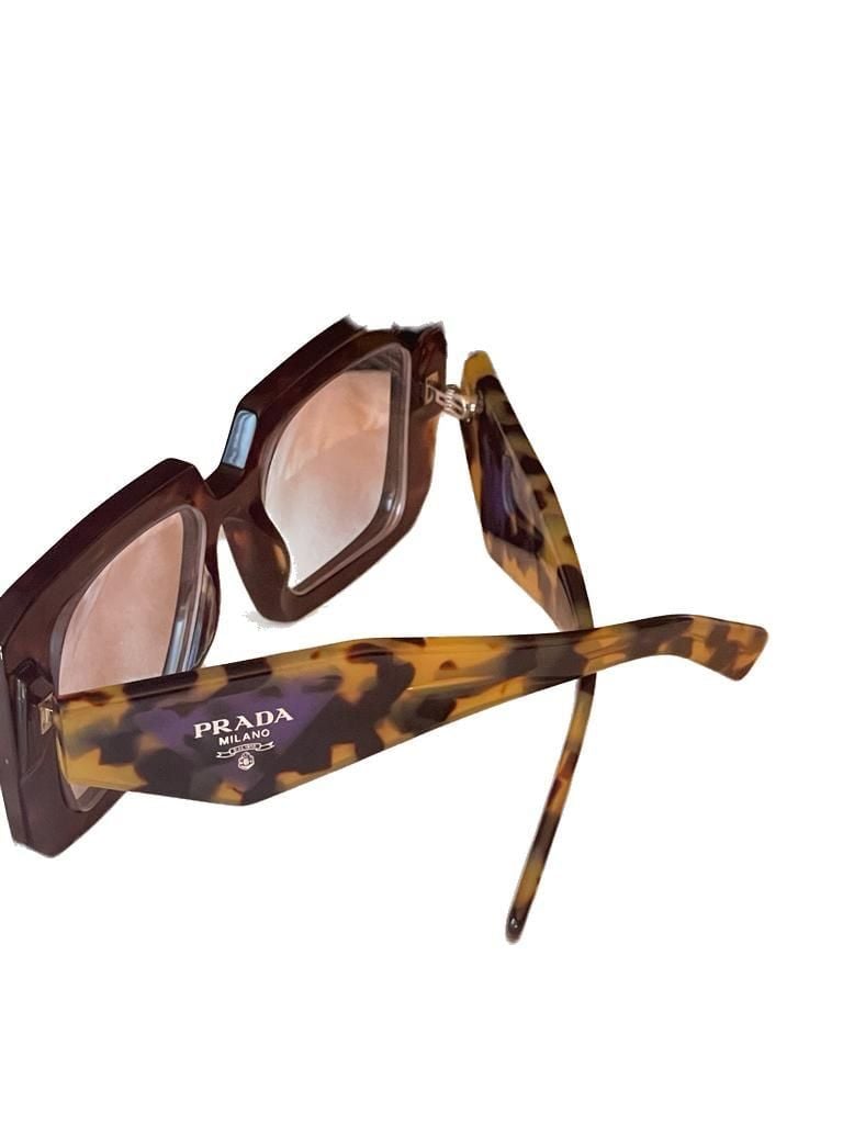 Prada SPR 23Y Heritage Square Tortoise Shell Sunglasses 8