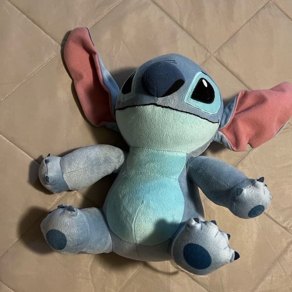 Disney Stitch Stuffed Alien Toy from Lilo & Stitch Movie Soft Sitting Blue Plush