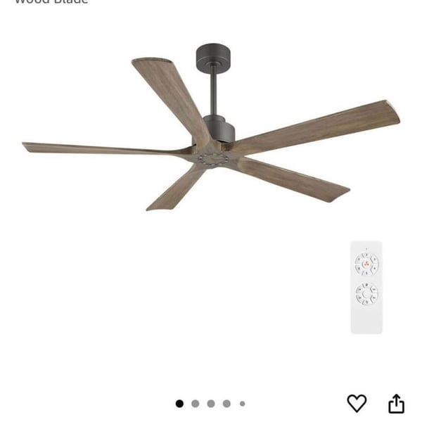 ELEHINSER 60 Inch Modern Ceiling Fan without Light