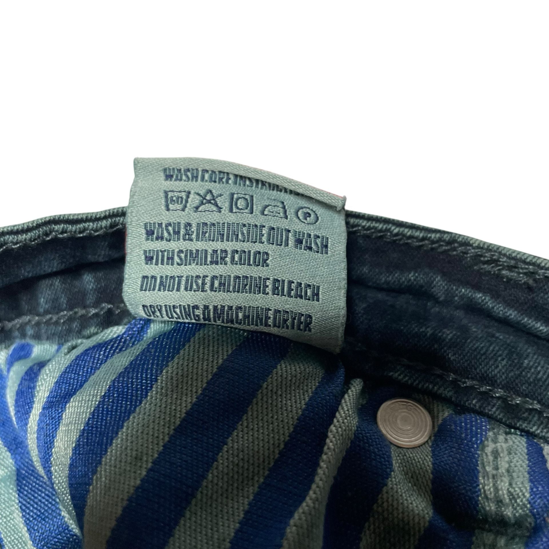 Poison Jeans 500 True Blue Denim Slim Fit Mens 32x34 Dark Wash 10