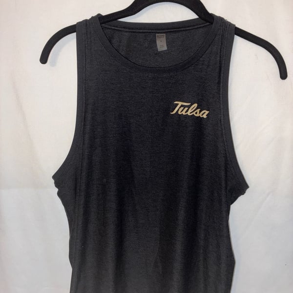 Beyond Yoga Tulsa Muscle Tank Top Heather Black Women's Small