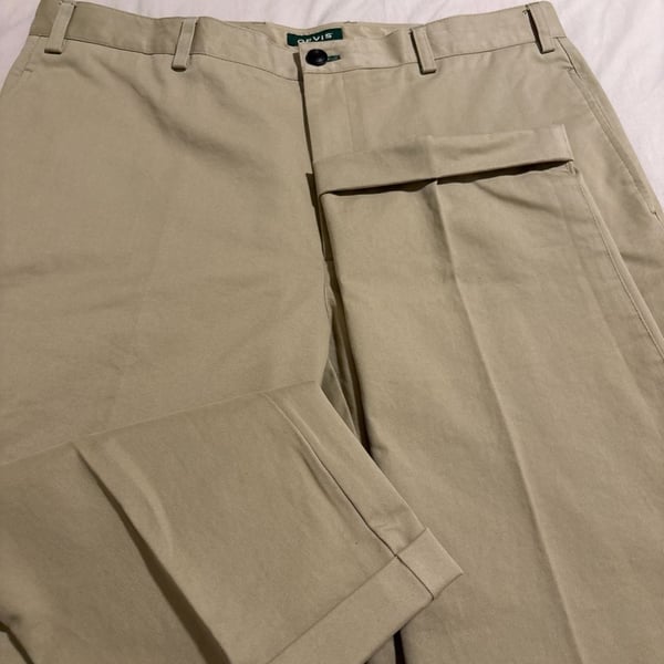 Orvis Chino Pants Men's Size 38 Khaki 100% Cotton RN 70534
