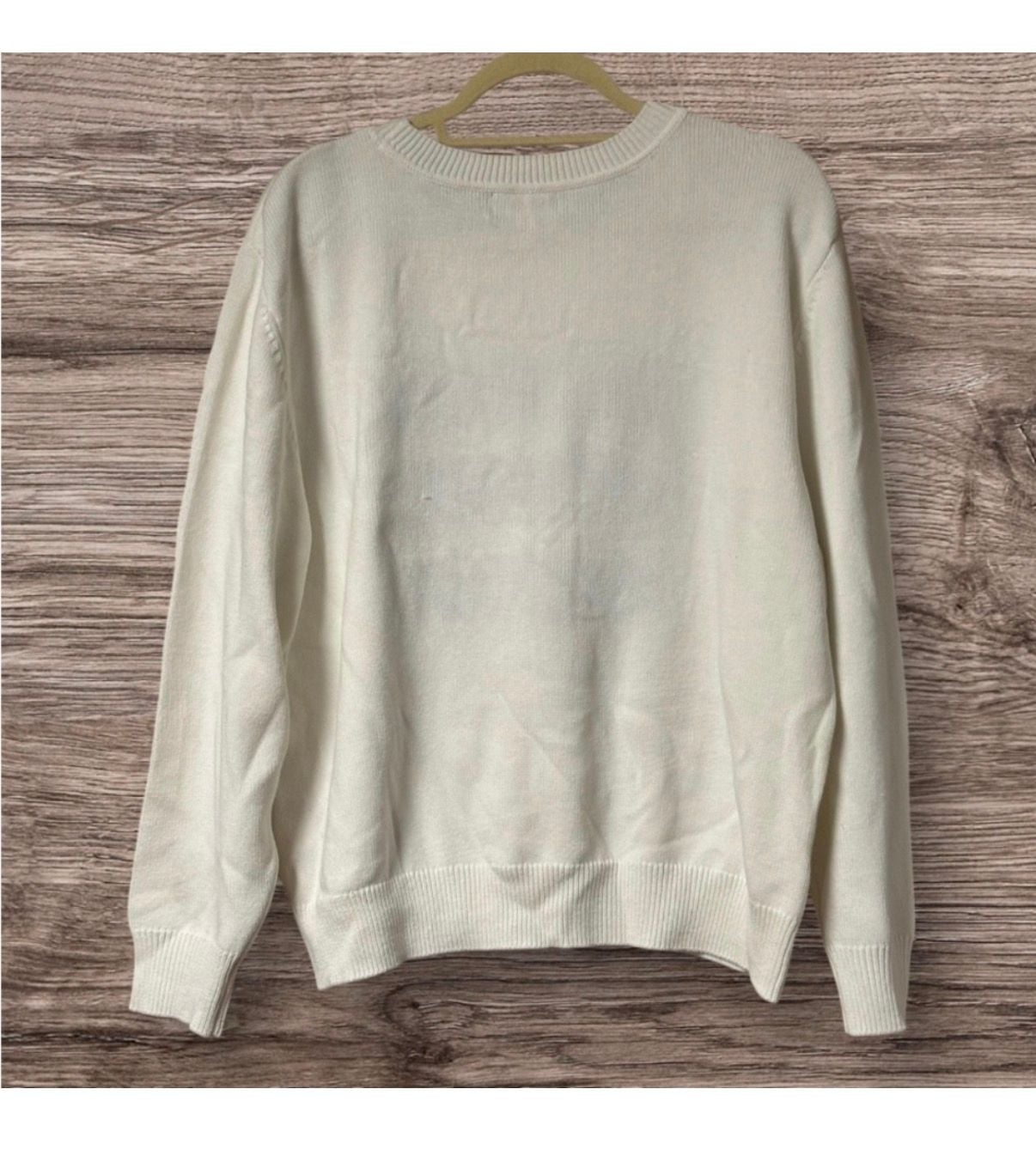 Karl Lagerfeld Paris Women's Bonjour Graphic Knit Crewneck Sweater - Size Small 3