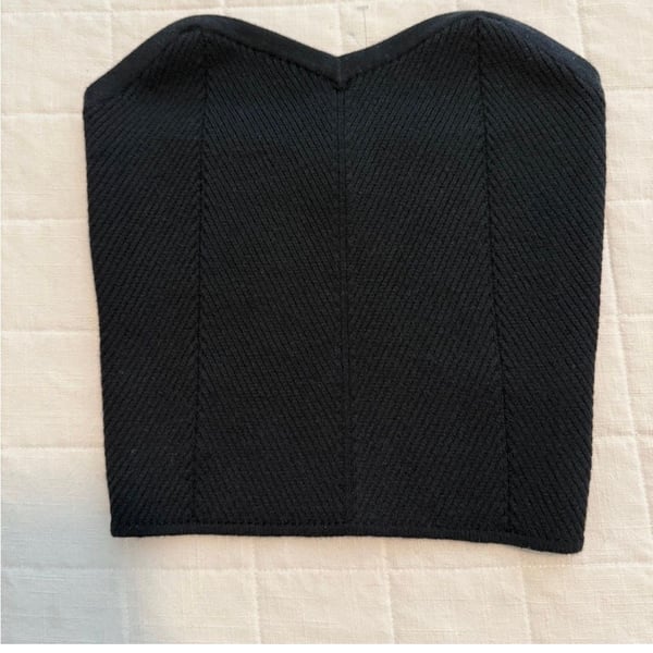 Aerie Ribbed Black Sweater Tube Top - XS
