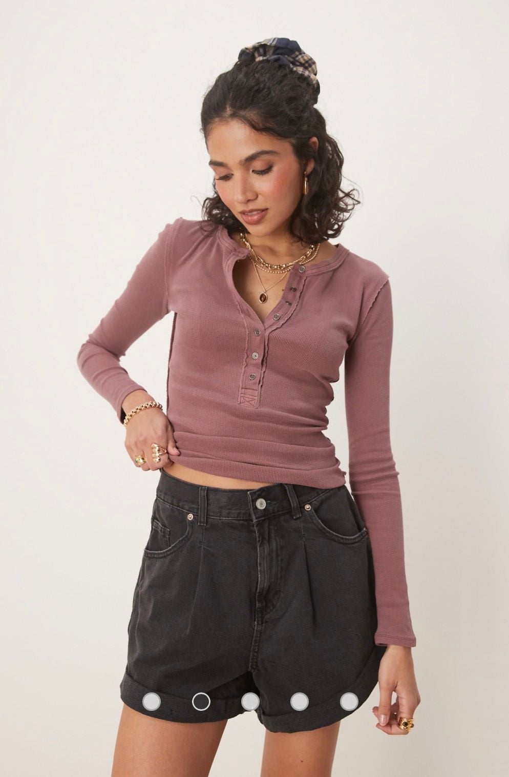 We The Free - Free People - Washed Black Denim Shorts - Size S 4