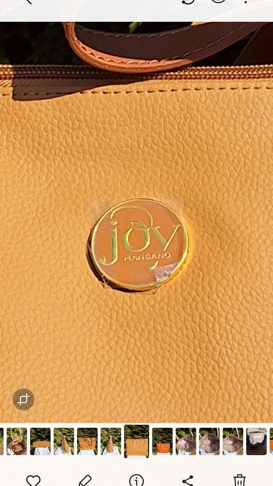Leather tote by Joy Mangano 1