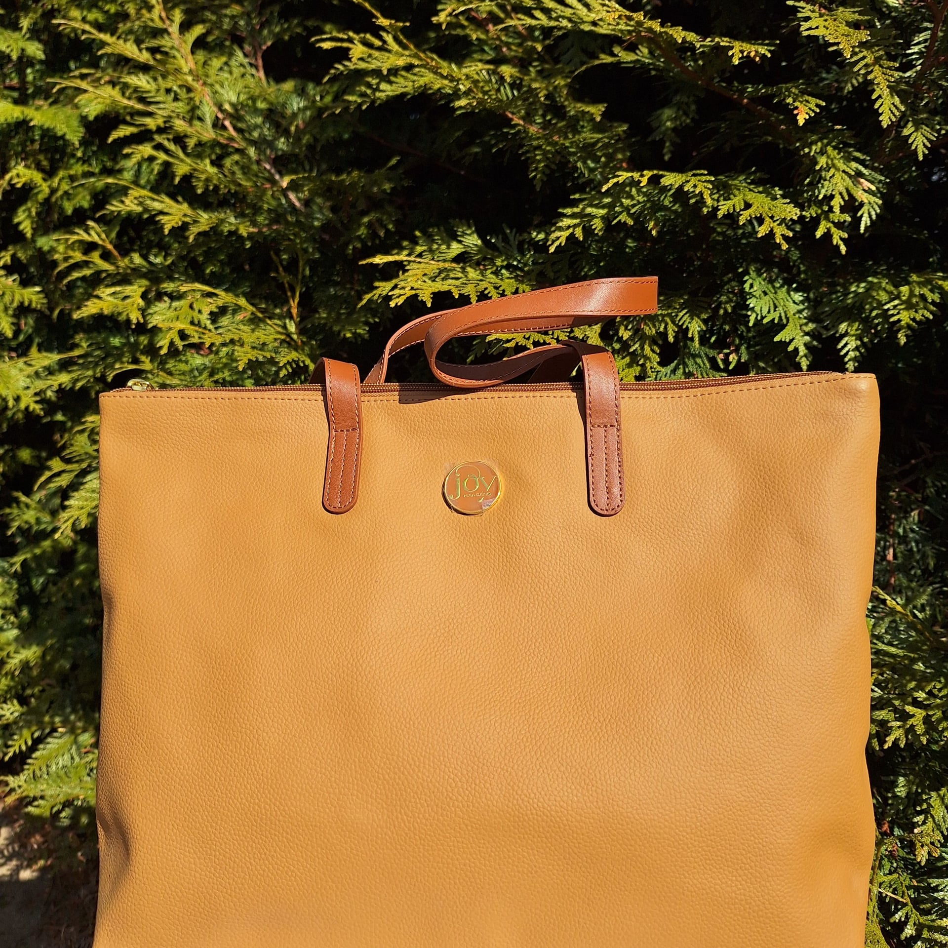 Leather tote by Joy Mangano 2