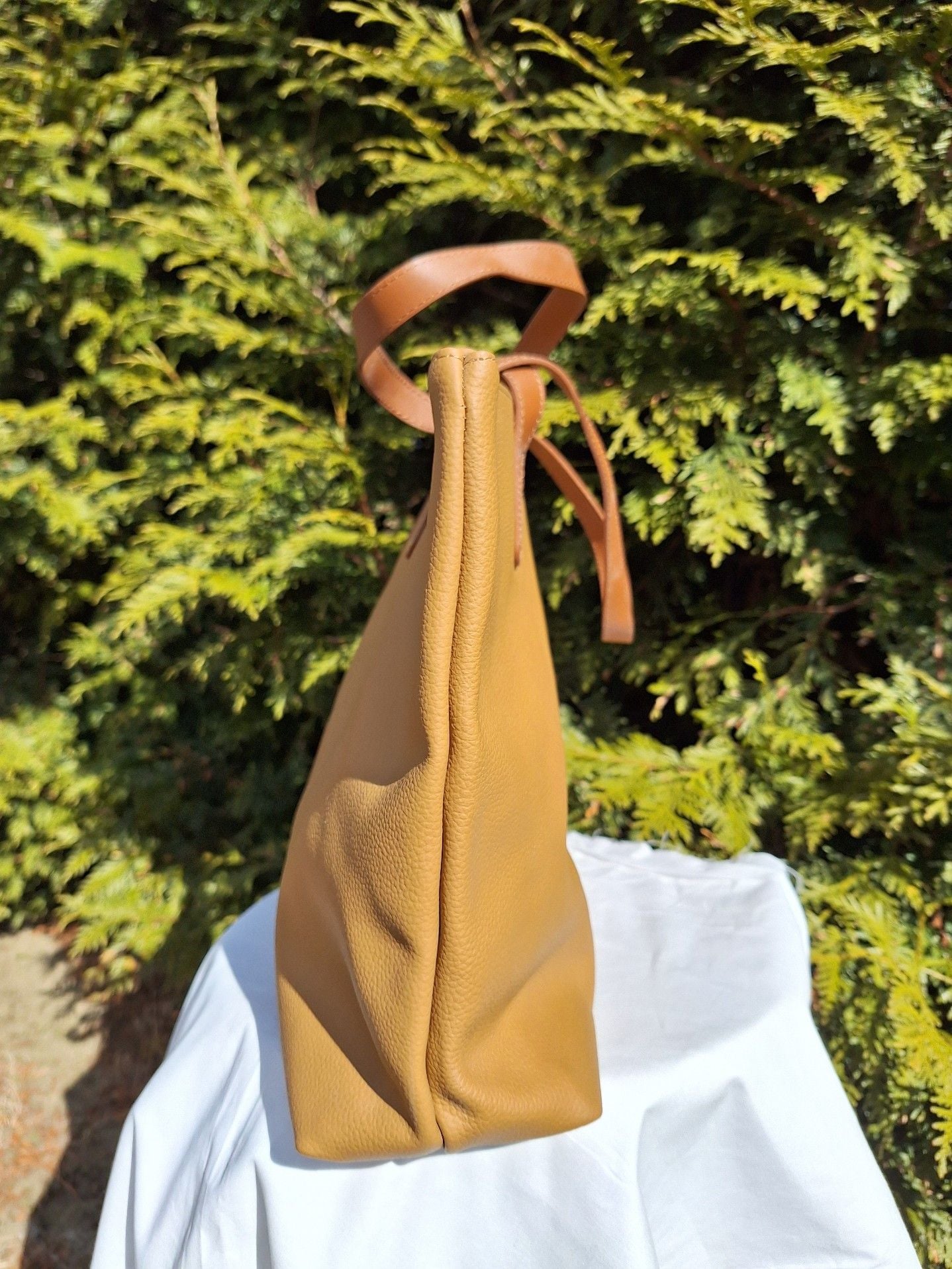 Leather tote by Joy Mangano 3