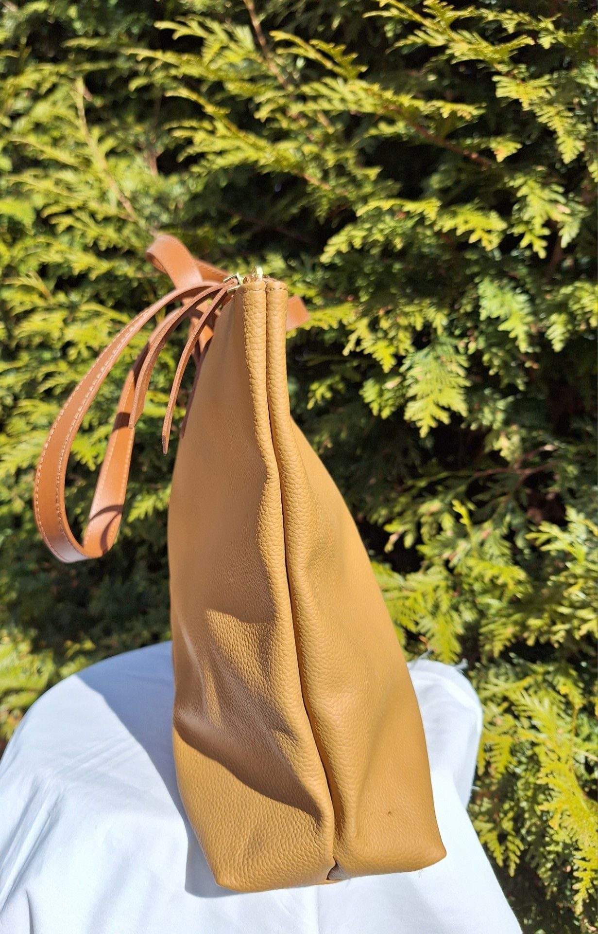 Leather tote by Joy Mangano 5