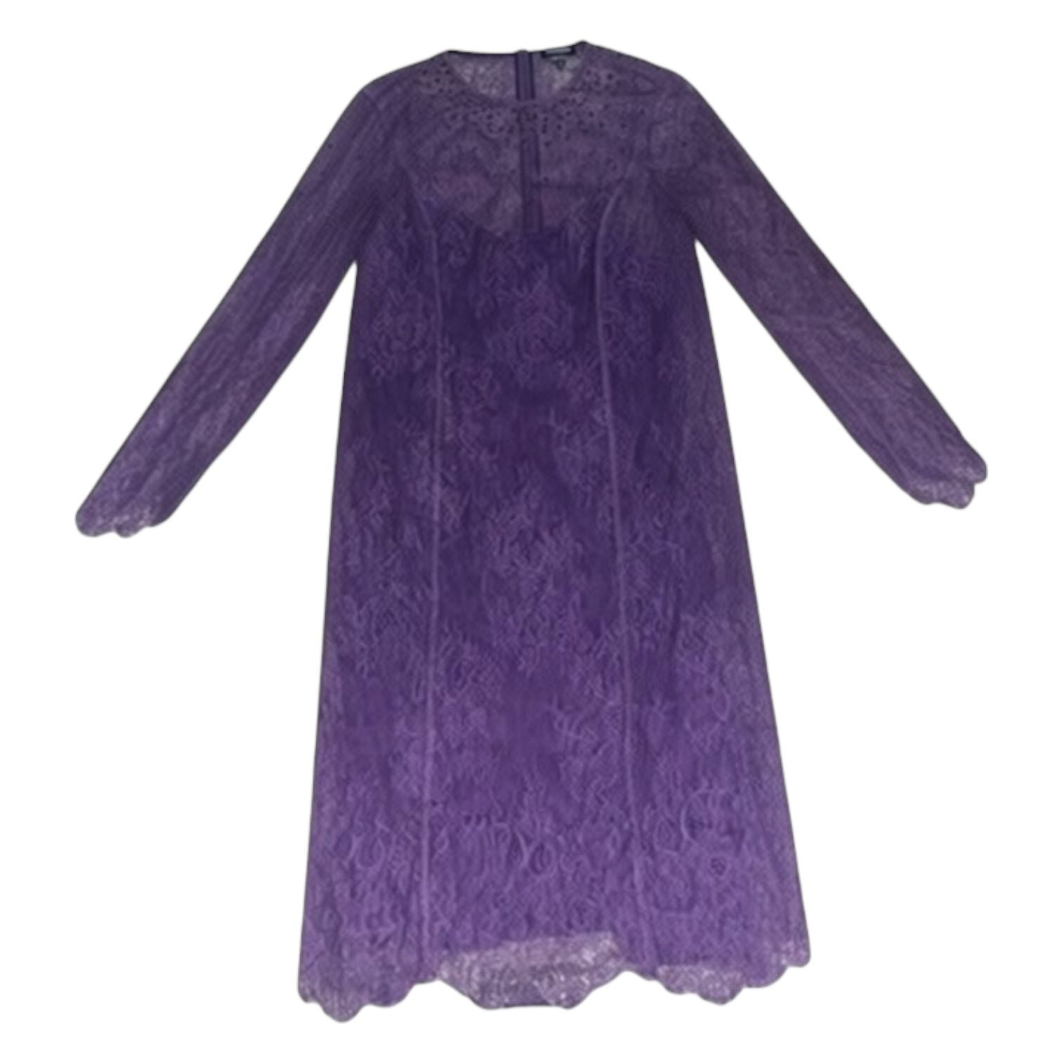 Worth New York Purple Lace Dress with Rhinestone Details 2