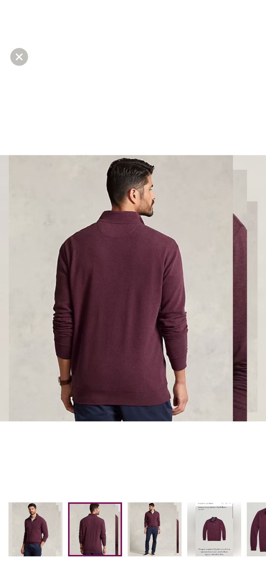 Polo Ralph Lauren Long Sleeve Sweater Cotton-Viscose Wine Heather - 4XLT - .com 3