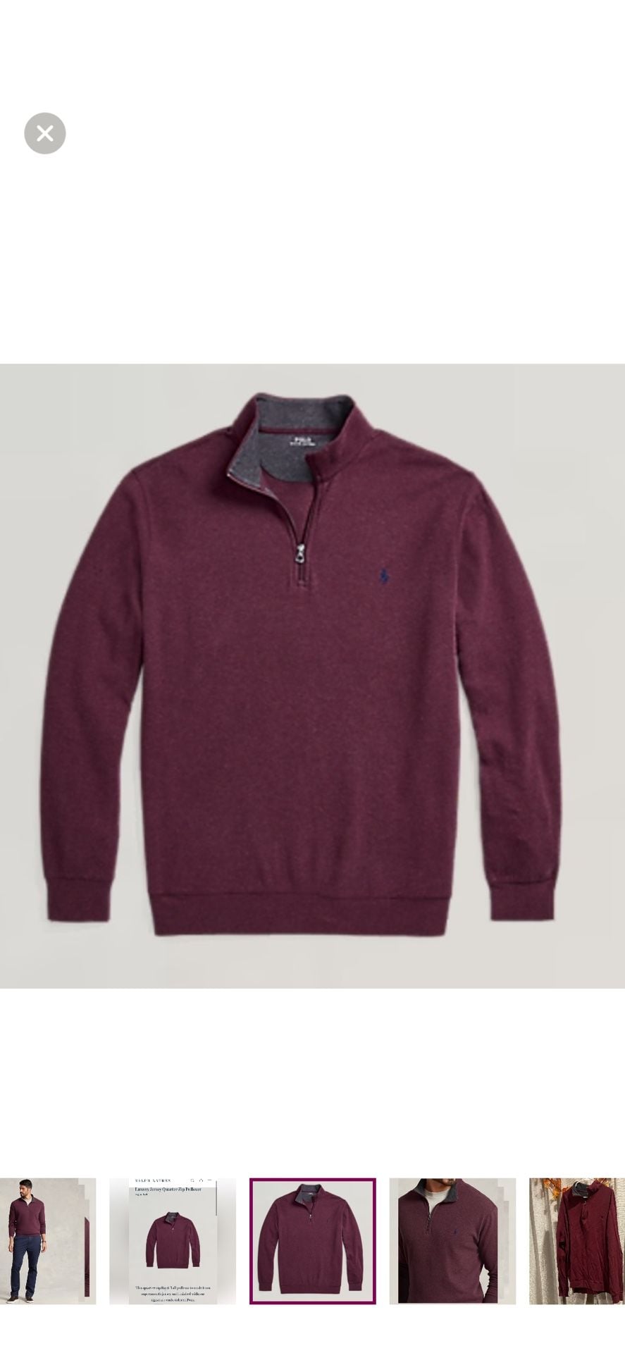 Polo Ralph Lauren Long Sleeve Sweater Cotton-Viscose Wine Heather - 4XLT - .com 6