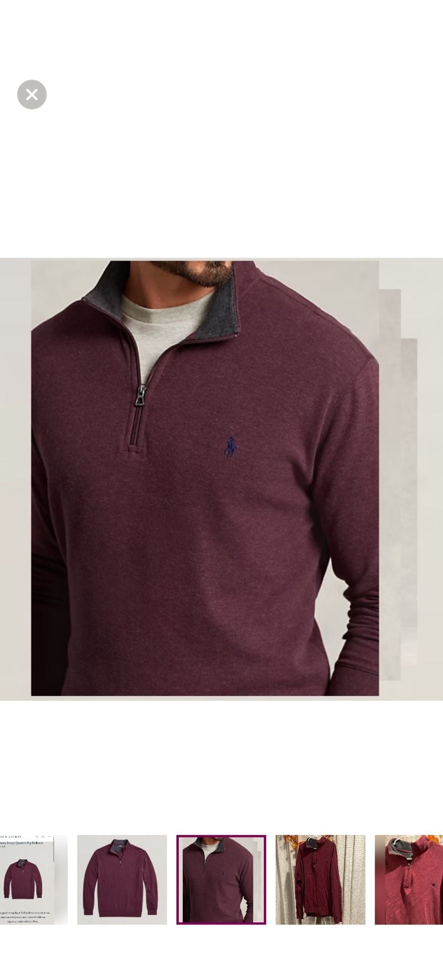 Polo Ralph Lauren Long Sleeve Sweater Cotton-Viscose Wine Heather - 4XLT - .com 7