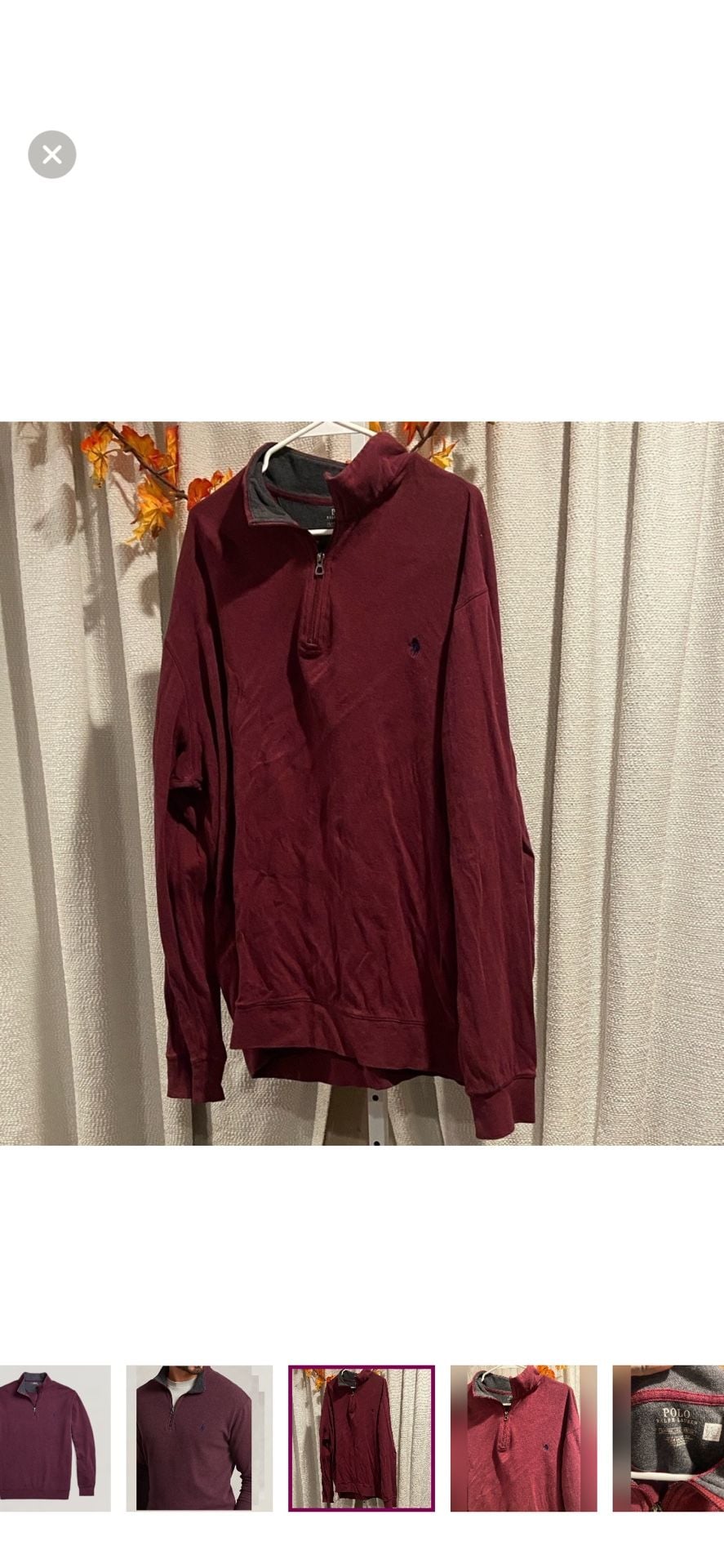 Polo Ralph Lauren Long Sleeve Sweater Cotton-Viscose Wine Heather - 4XLT - .com 8