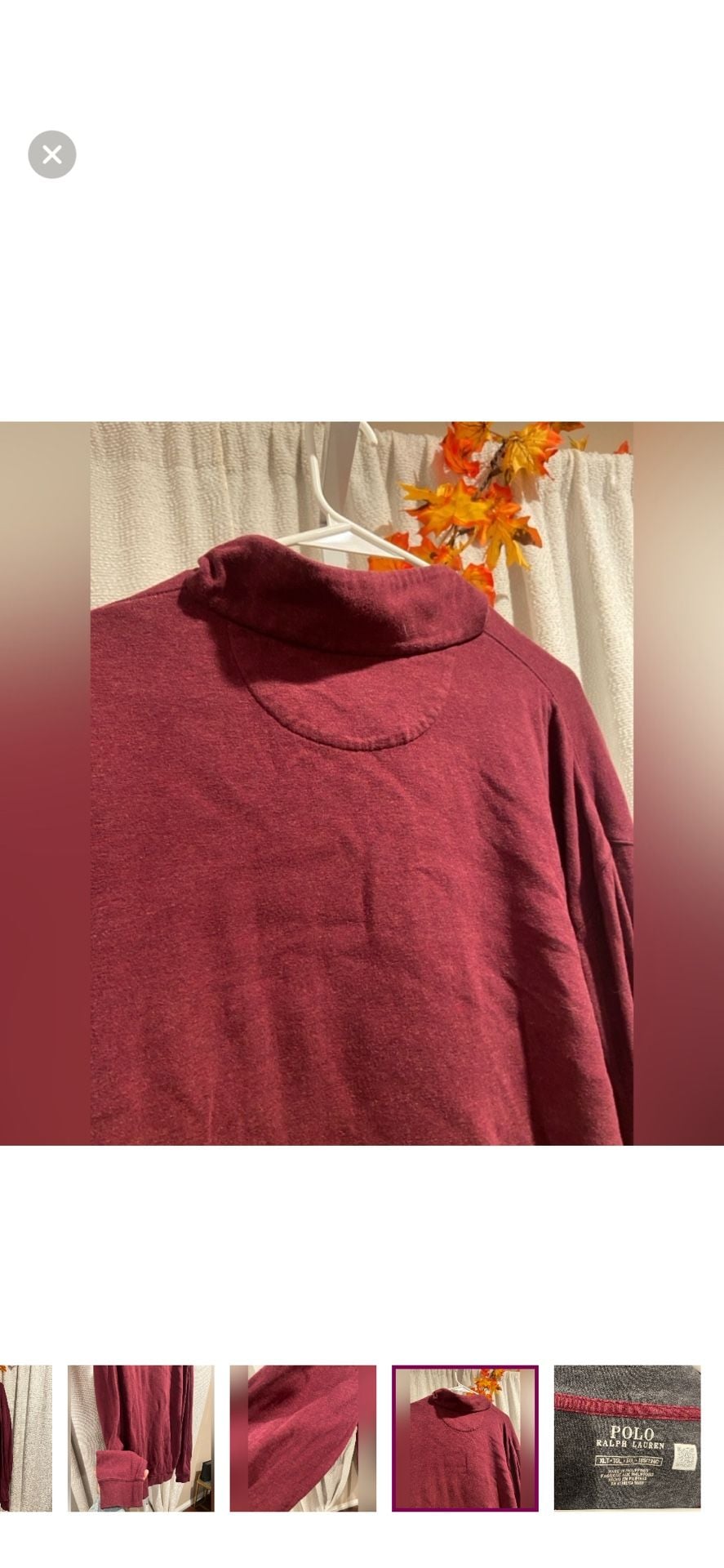 Polo Ralph Lauren Long Sleeve Sweater Cotton-Viscose Wine Heather - 4XLT - .com 16