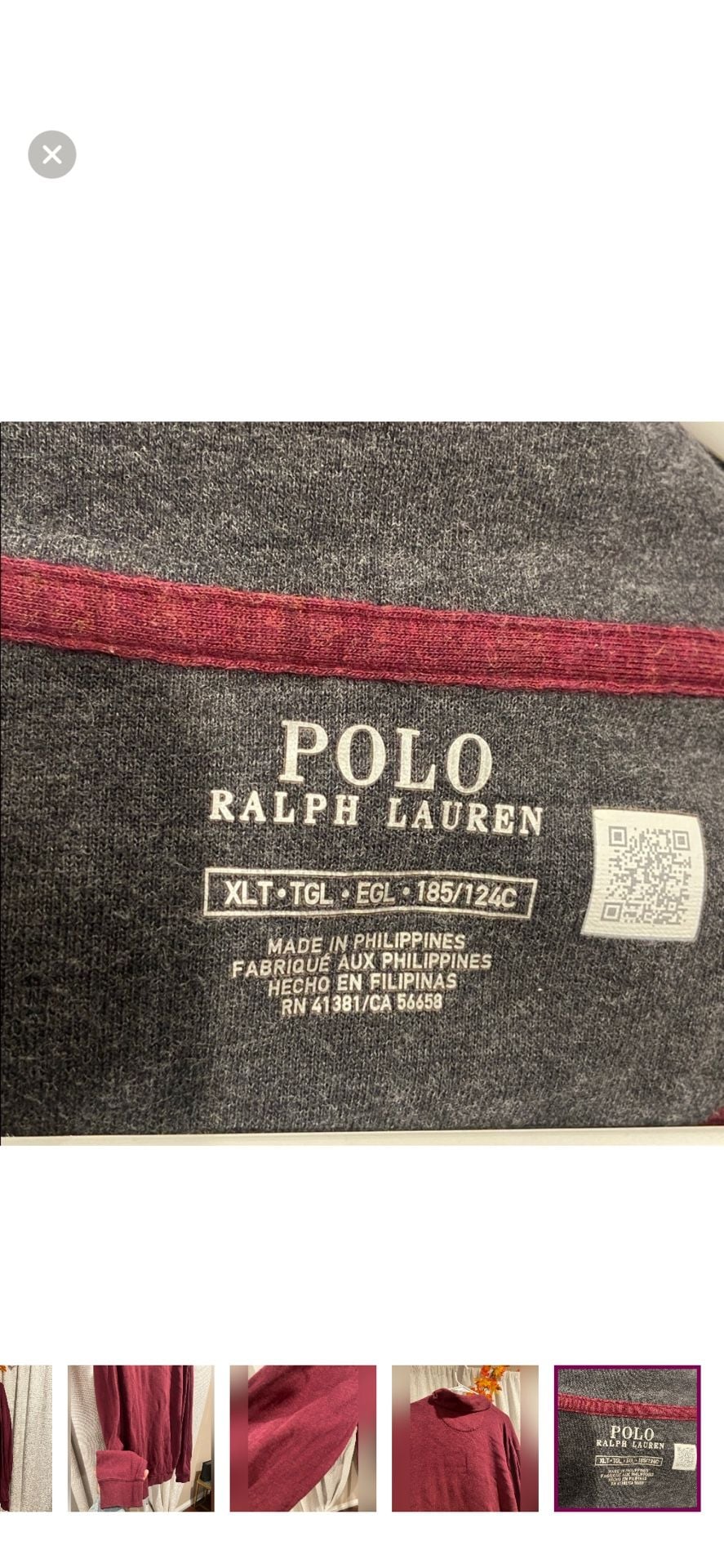 Polo Ralph Lauren Long Sleeve Sweater Cotton-Viscose Wine Heather - 4XLT - .com 17