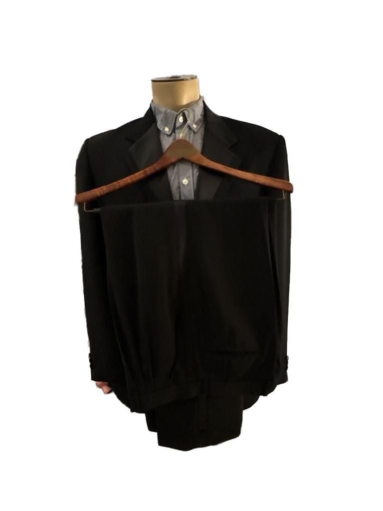 Vittorio St. Angelo Men's Black Two-Piece Tuxedo Suit 43R Pants 32x30” 4