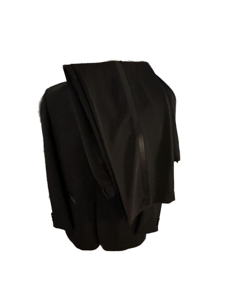 Vittorio St. Angelo Men's Black Two-Piece Tuxedo Suit 43R Pants 32x30” 5