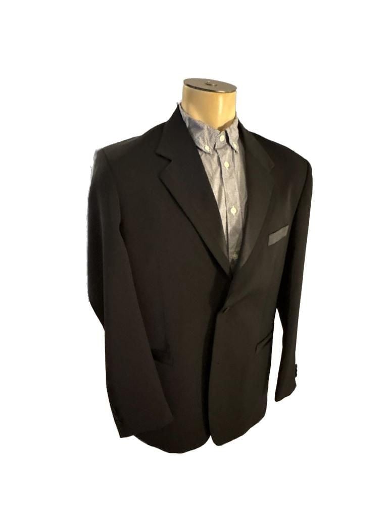 Vittorio St. Angelo Men's Black Two-Piece Tuxedo Suit 43R Pants 32x30” 6