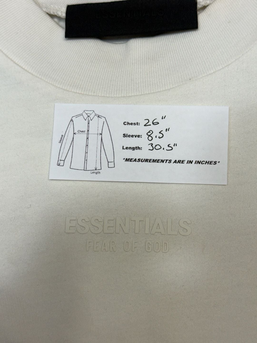 Fear of God Essentials 3D Logo Tee Eggshell 3