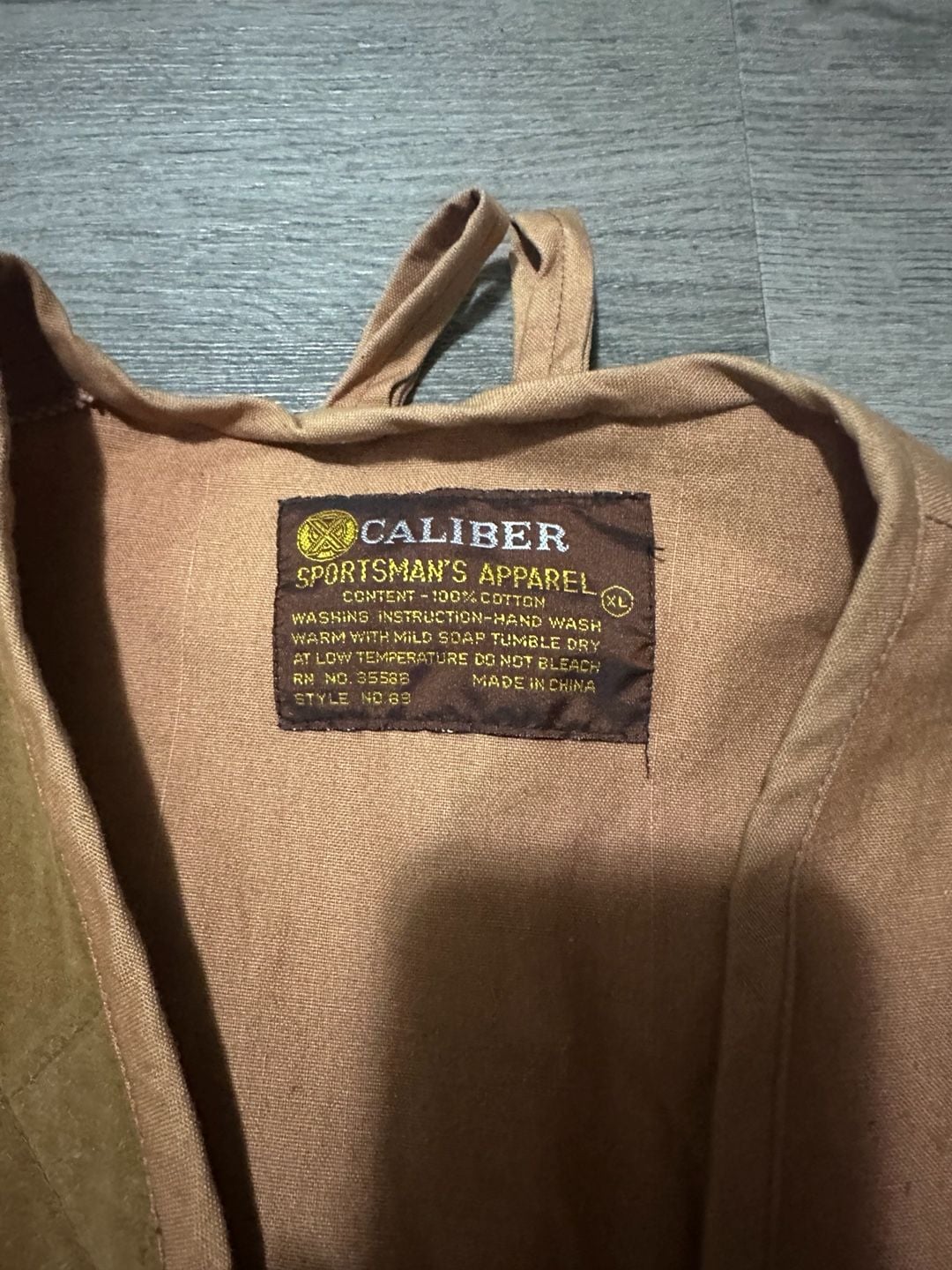 Vintage Caliber Sportsmans Apparel Hunting Shooting Vest Khaki Brown 4
