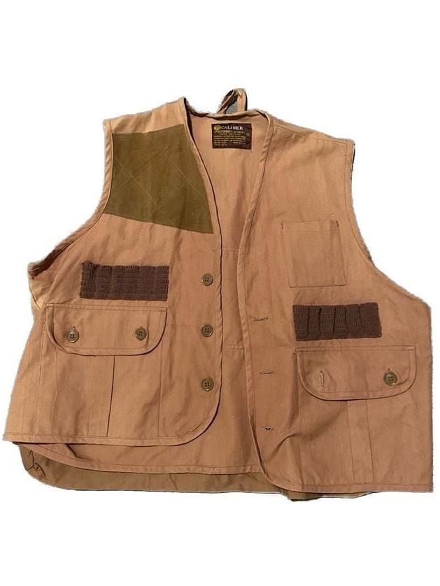 Vintage Caliber Sportsmans Apparel Hunting Shooting Vest Khaki Brown 2