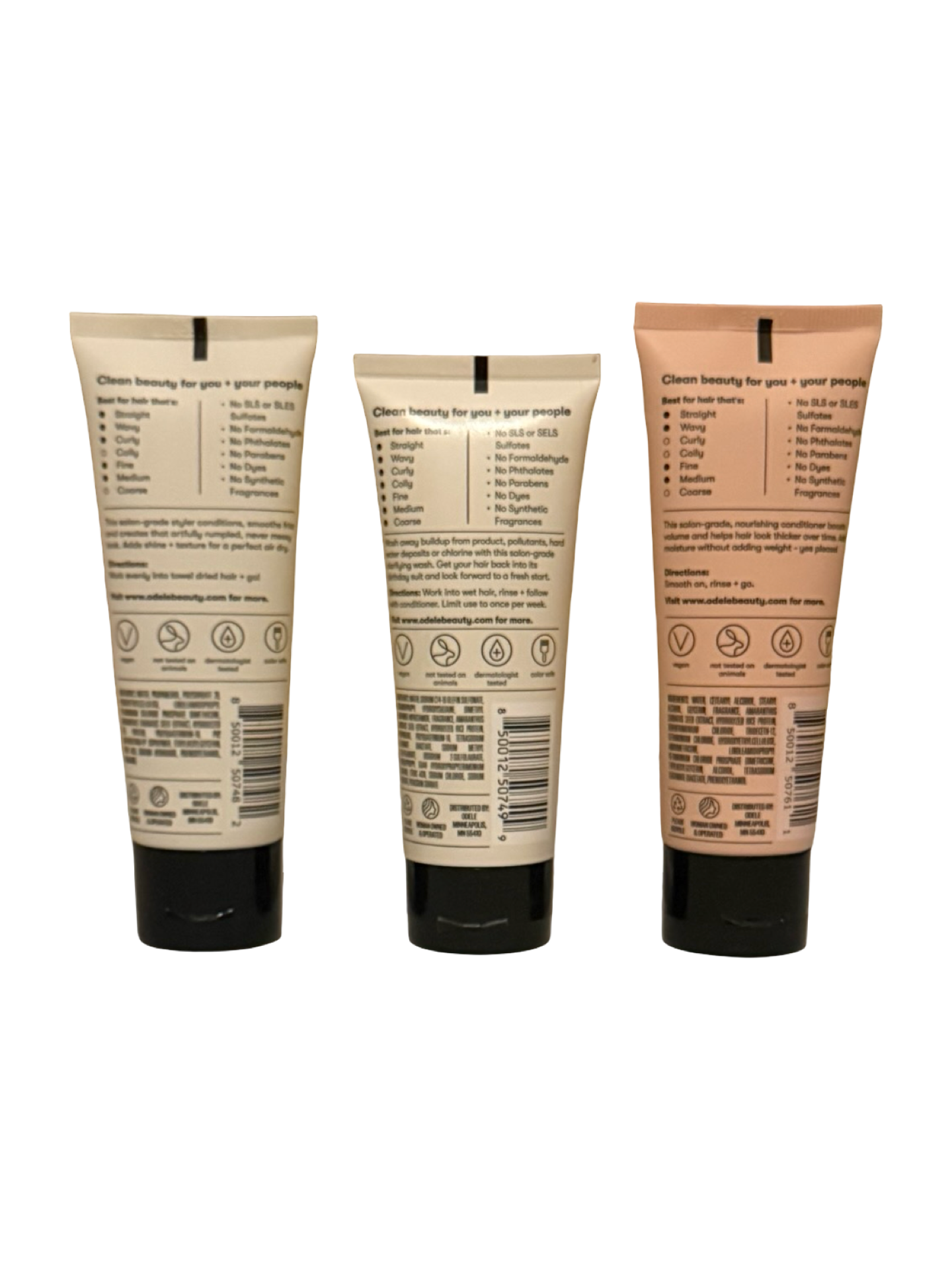 Odele Hair Care Set: Clarifying Shampoo, Volumizing Conditioner, & Air Dry Styler 2 fl oz 2