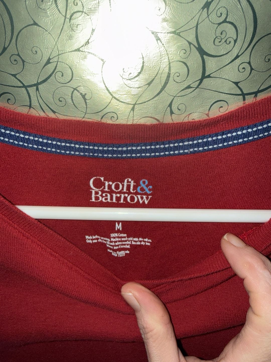 Croft & Barrow Women's Red 100% Cotton Short Sleeve Crewneck T-Shirt Size Medium 3