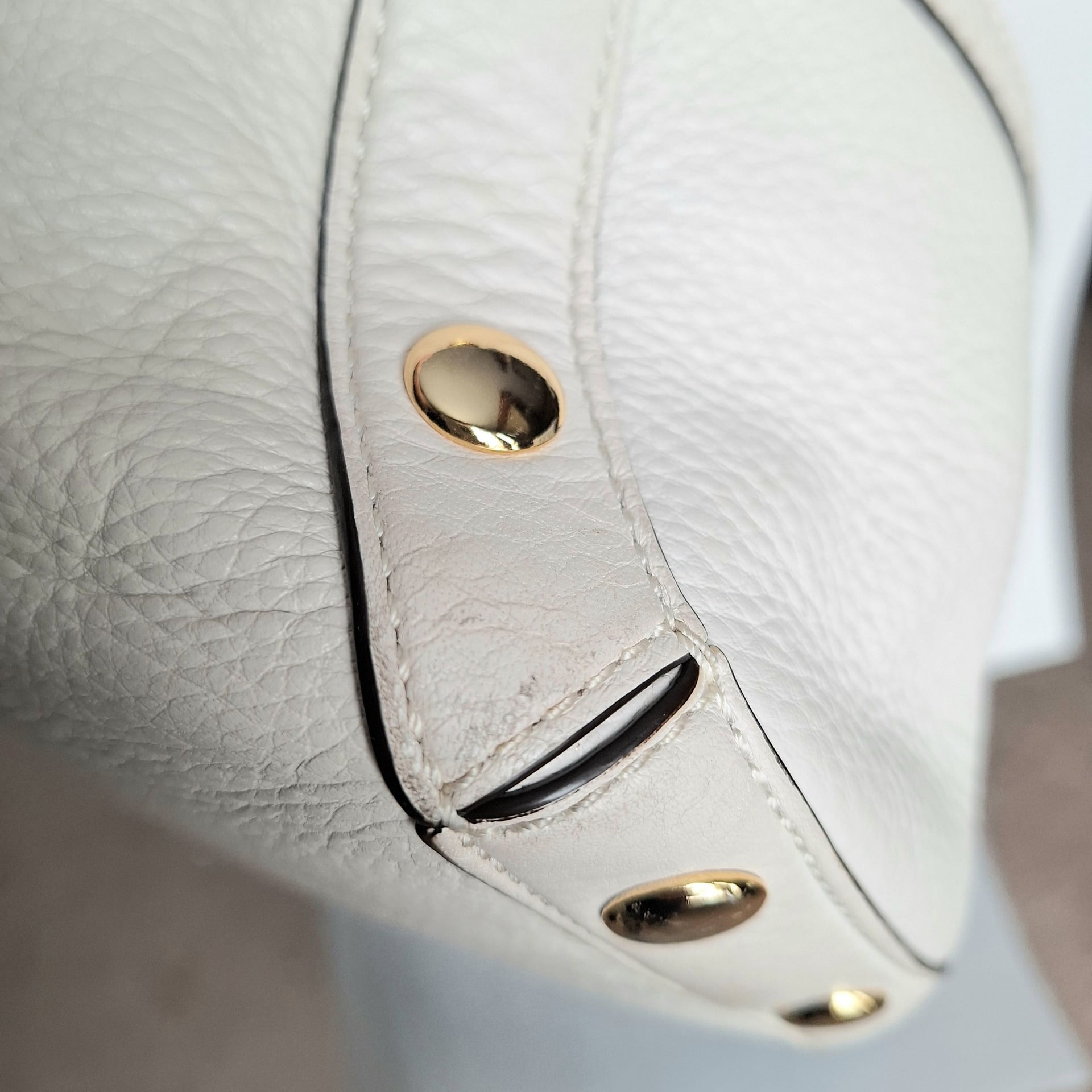 Vanilla Michael Kors Delancey Satchel Handbag 15" X 9" 12