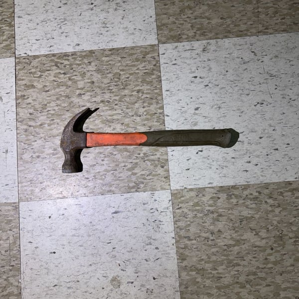 HDX 16 oz. Curved Claw Hammer with Orange and Grey Fiberglass Handle
