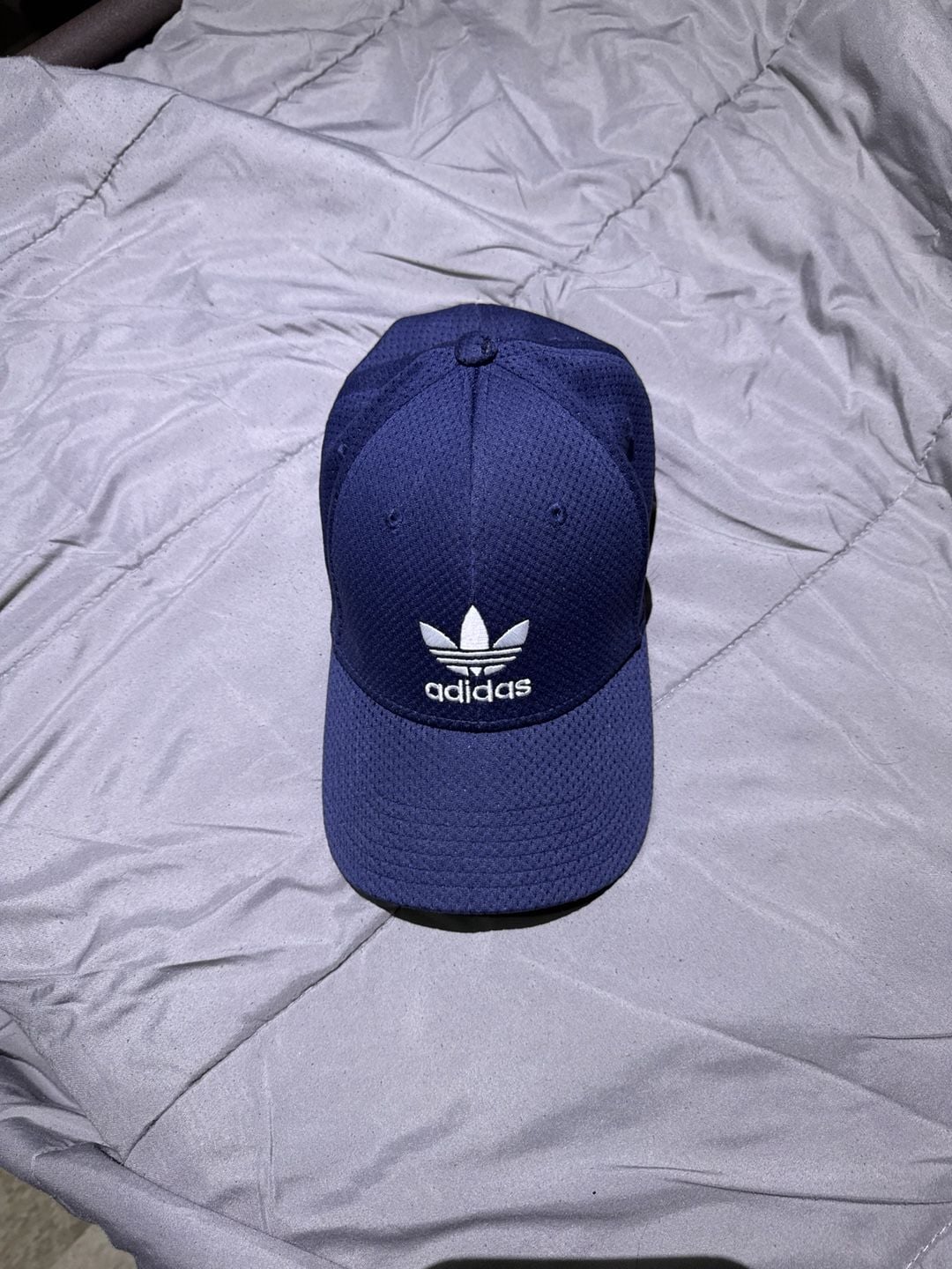 Adidas Originals Night Marine Navy Blue A-Flex Mesh Stretch Fit Trefoil Baseball Cap 1