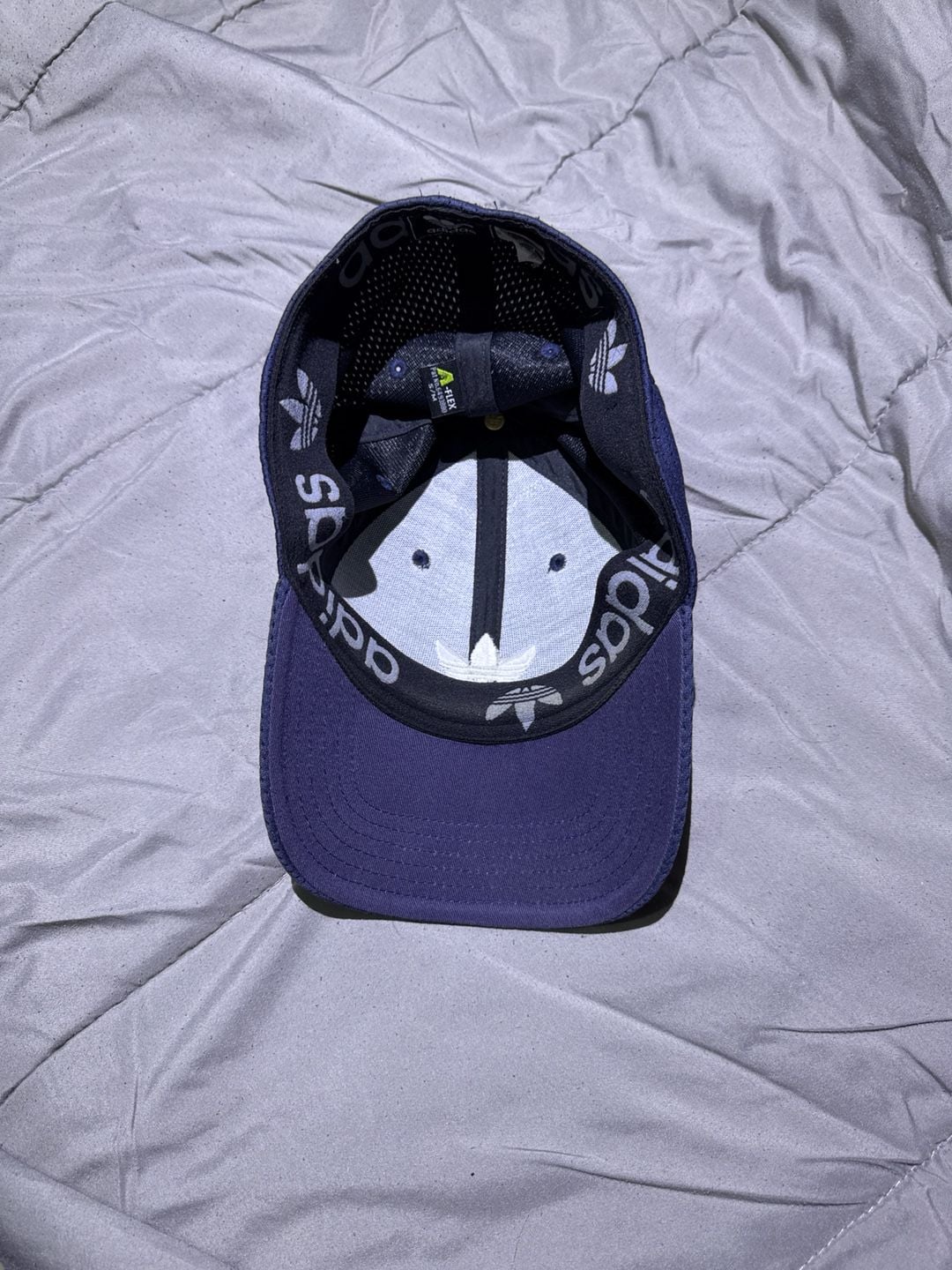 Adidas Originals Night Marine Navy Blue A-Flex Mesh Stretch Fit Trefoil Baseball Cap 2