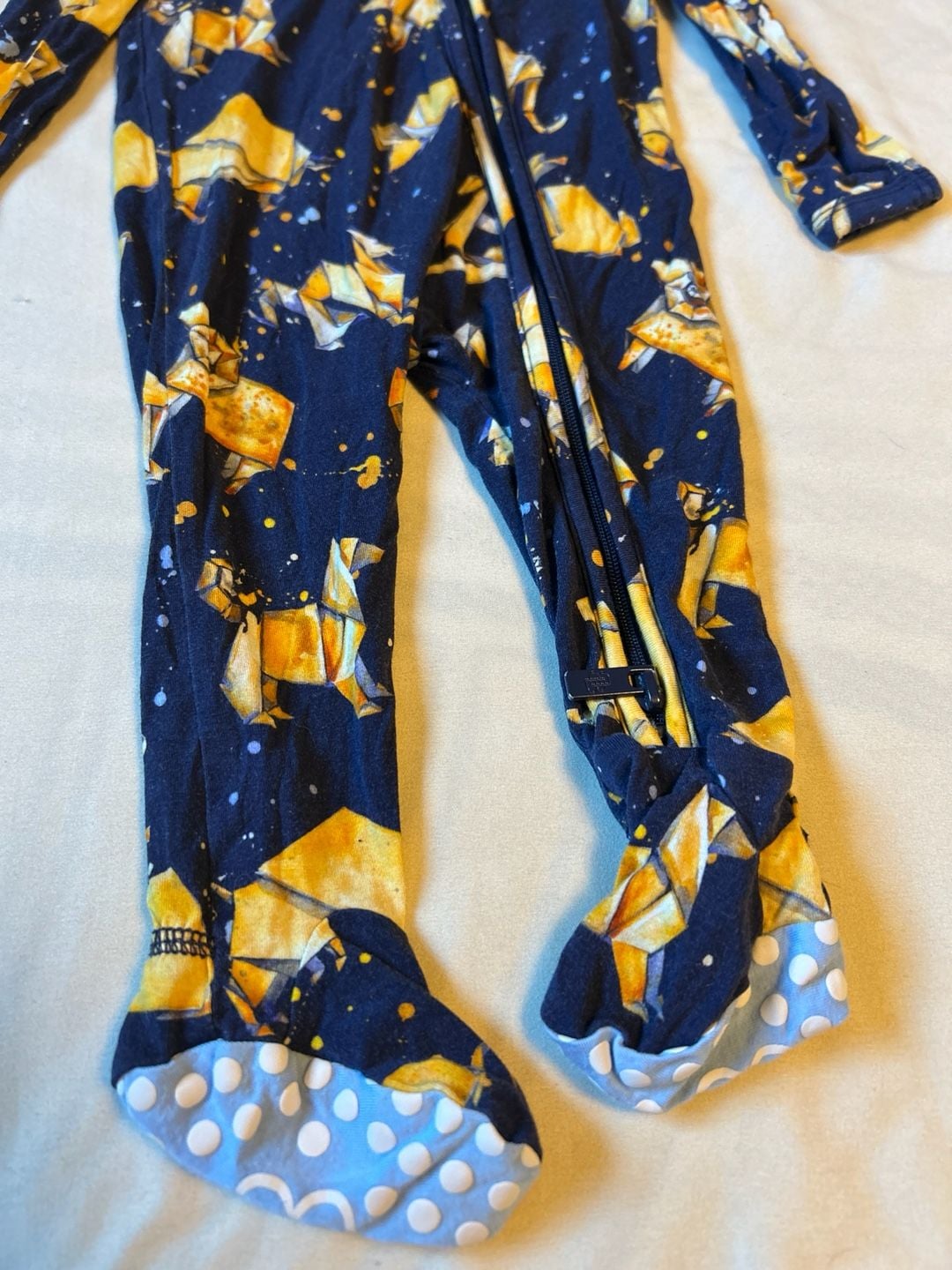 Little Bum Bums 0-3 Months Origami Fox Bamboo Pajamas 3