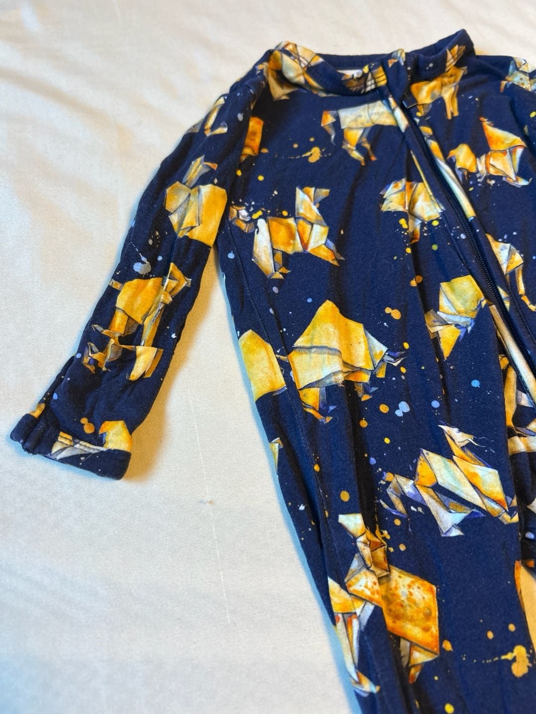 Little Bum Bums 0-3 Months Origami Fox Bamboo Pajamas 4