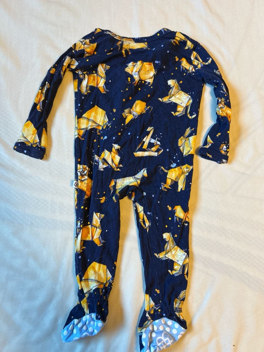 Little Bum Bums 0-3 Months Origami Fox Bamboo Pajamas 7