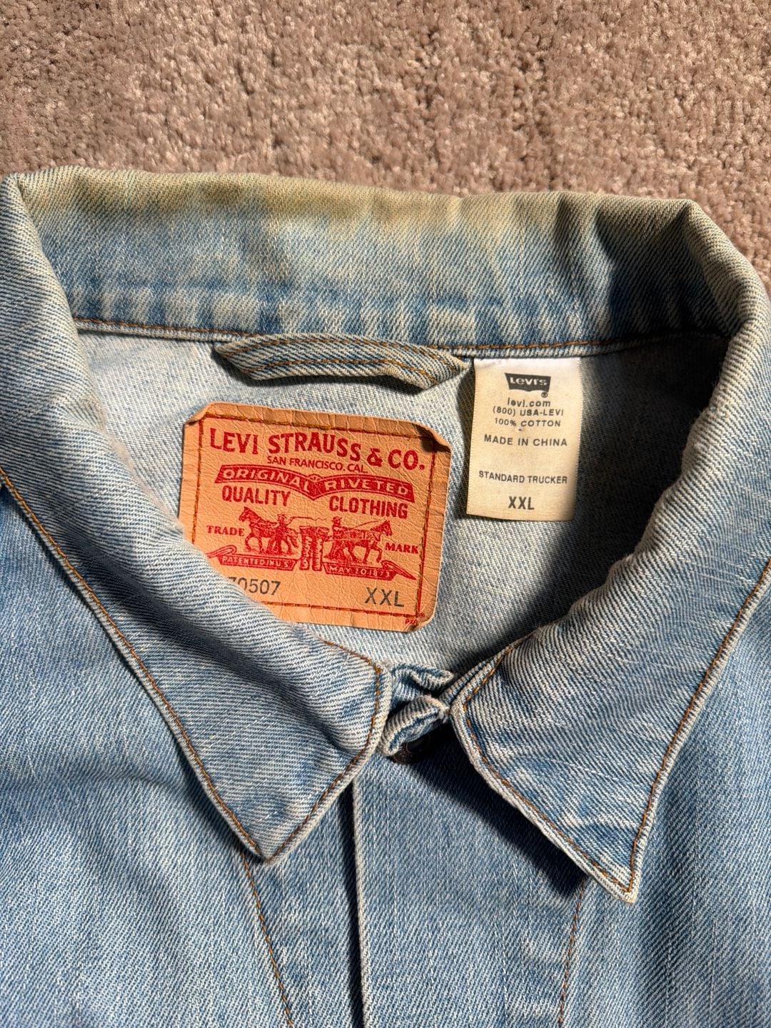 Vintage 80s-90s Levi's Denim Trucker Jacket 705070389 4