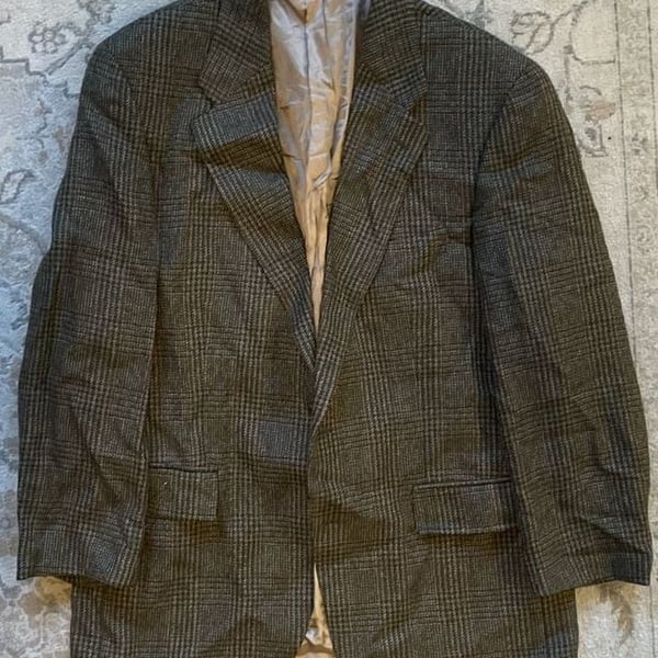 Polo University Club by Ralph Lauren Mens Wool Plaid Sport Coat Blazer 43R