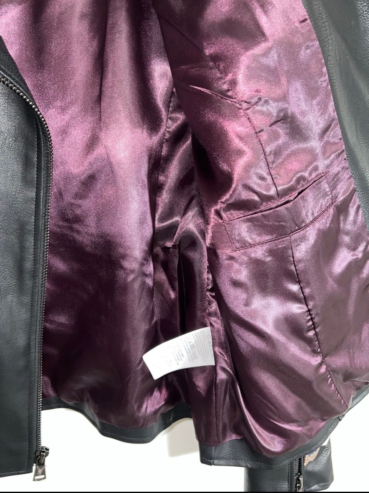 Madison Ave Collection by Dennis Basso Floral Embroidered Faux Leather Moto Jacket 14