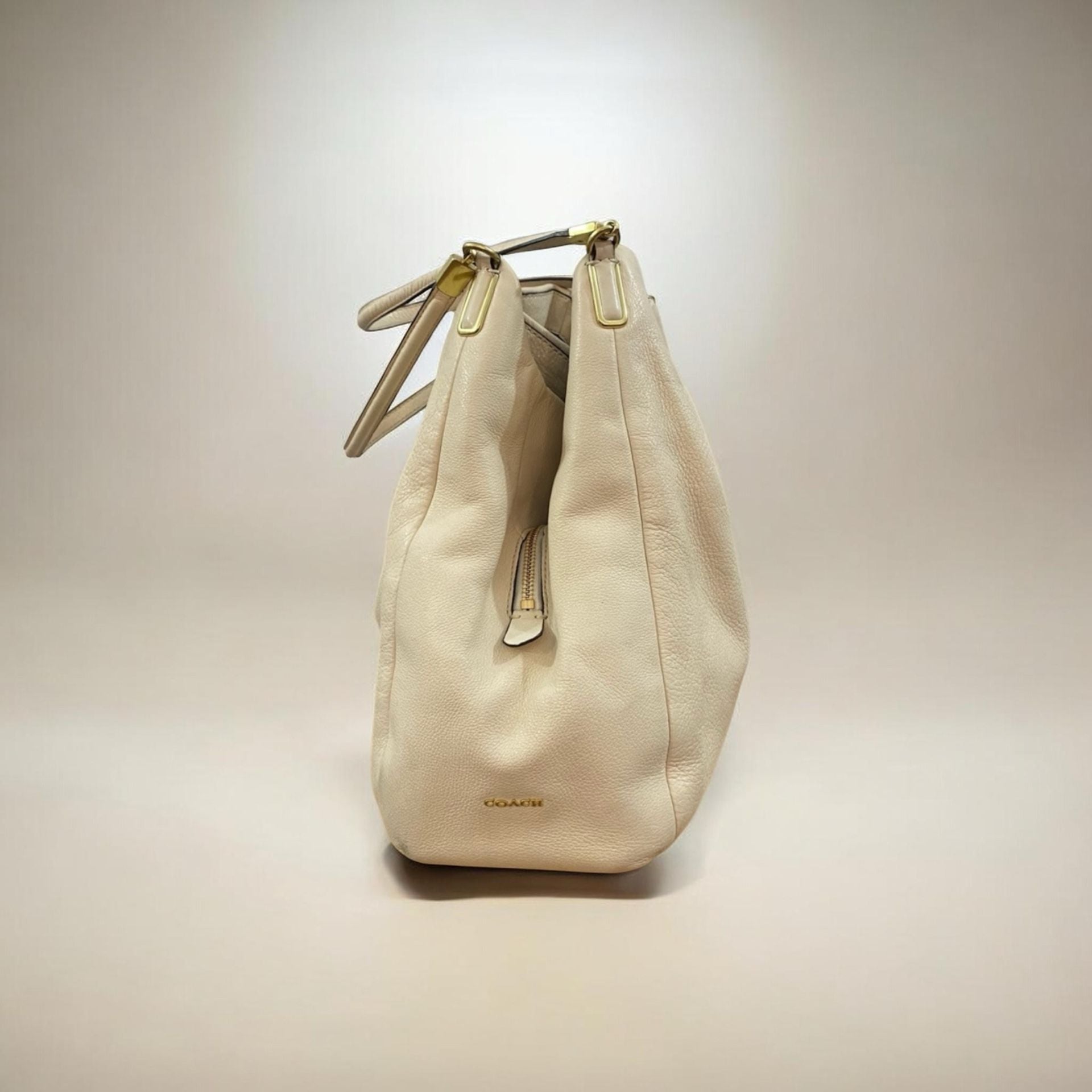 Coach Madison Phoebe Shoulder Bag in Ivory Pebbled Leather 6