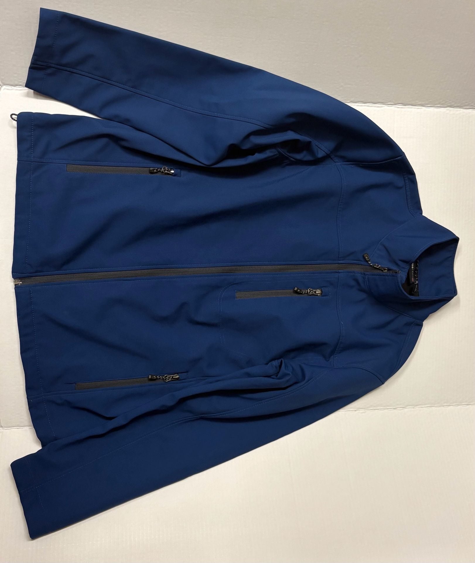 Swiss Tech Men's Blue Full-Zip Softshell Performance Jacket Size Medium 2