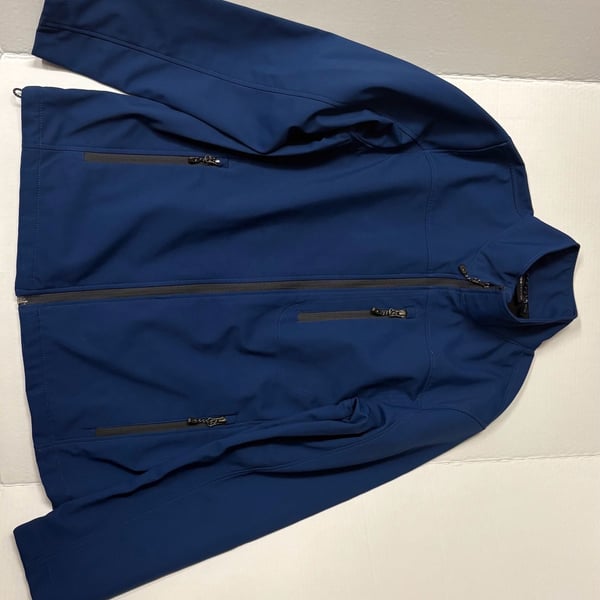 Swiss Tech Men's Blue Full-Zip Softshell Performance Jacket Size Medium