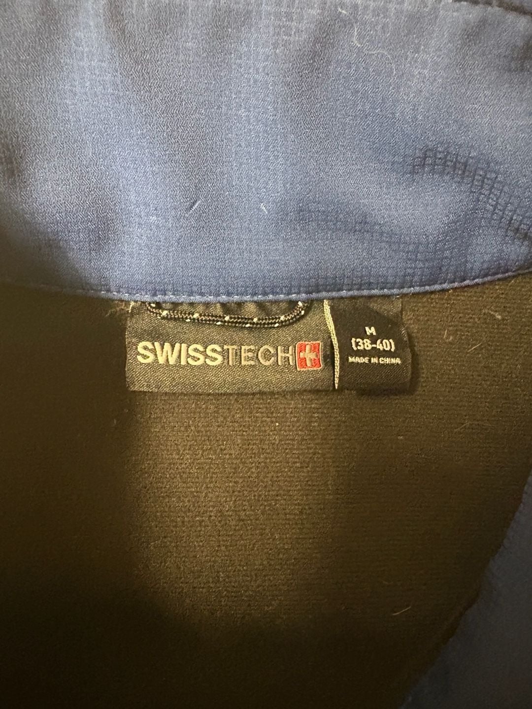 Swiss Tech Men's Blue Full-Zip Softshell Performance Jacket Size Medium 3