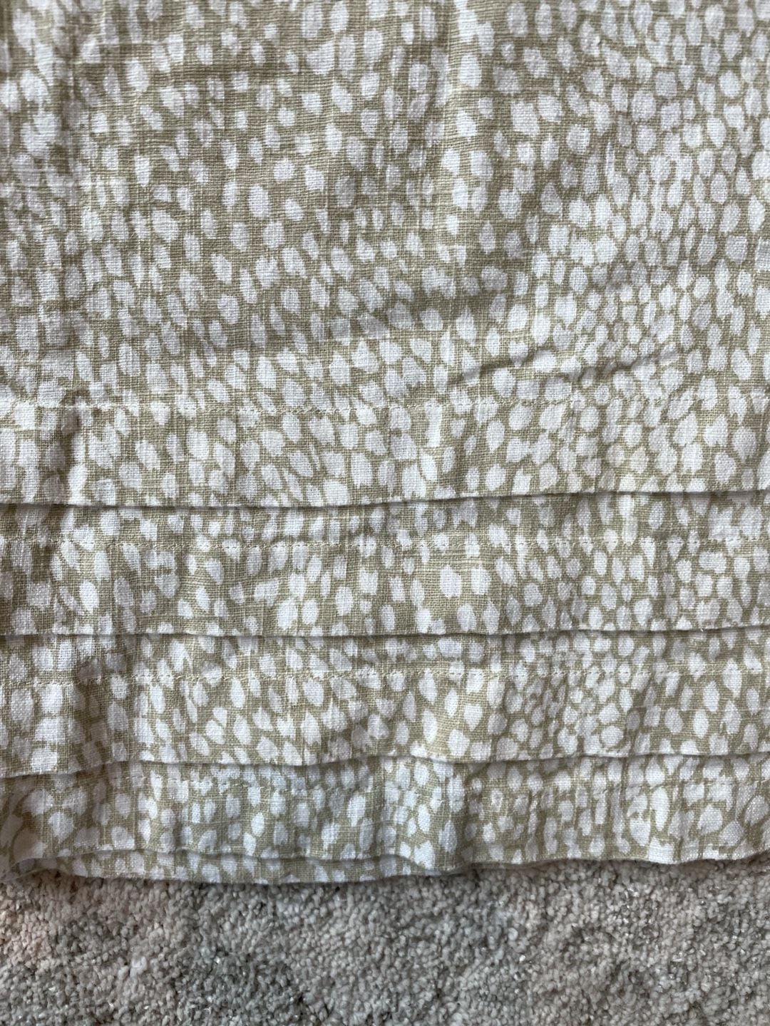 Nicole Miller Women's Linen all over pattern Dress White Beige Blend 5