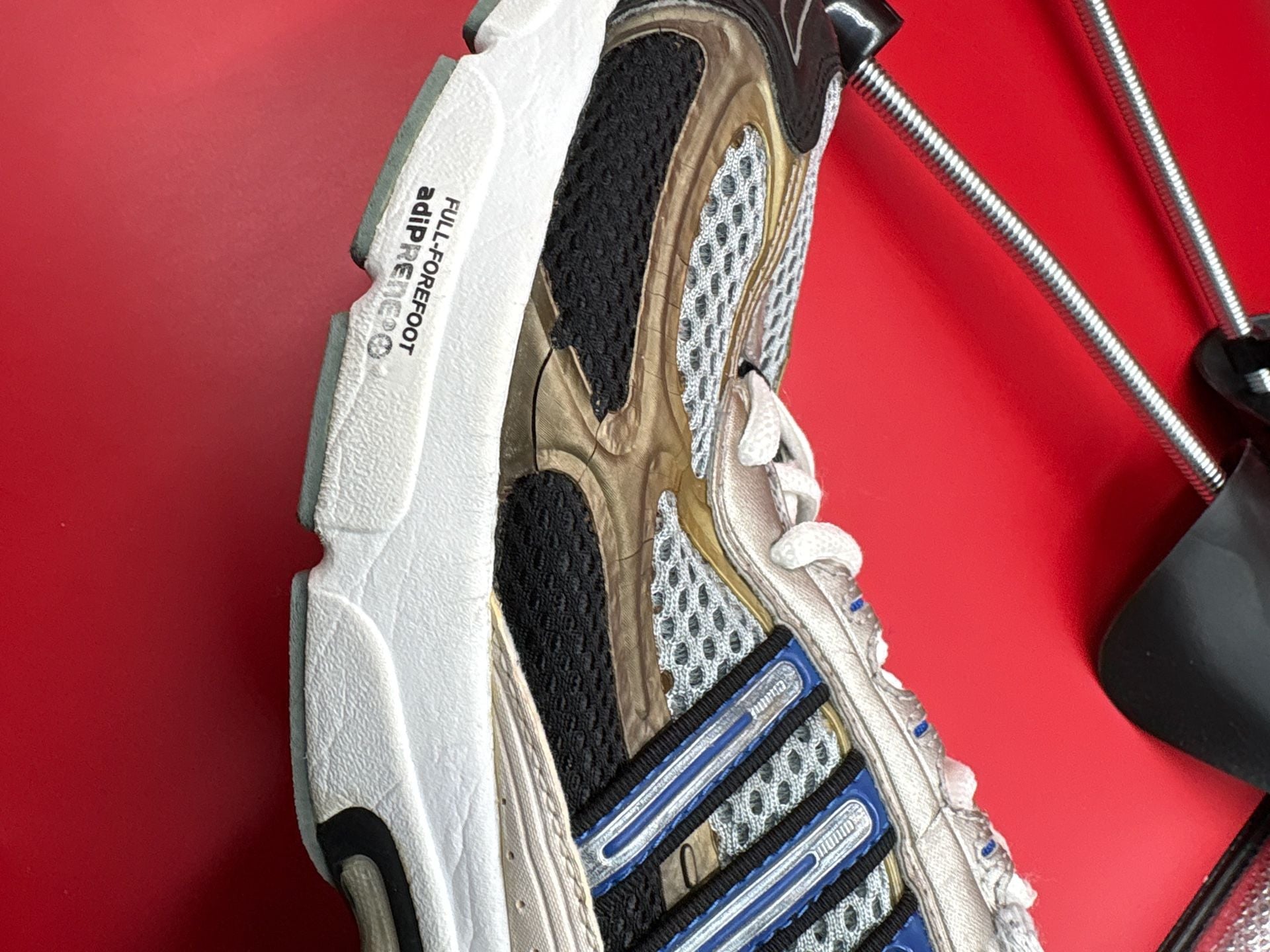 New Rare Vintage Adidas Supernova Cushion Running White Blue Shoes Womens Size 8 10