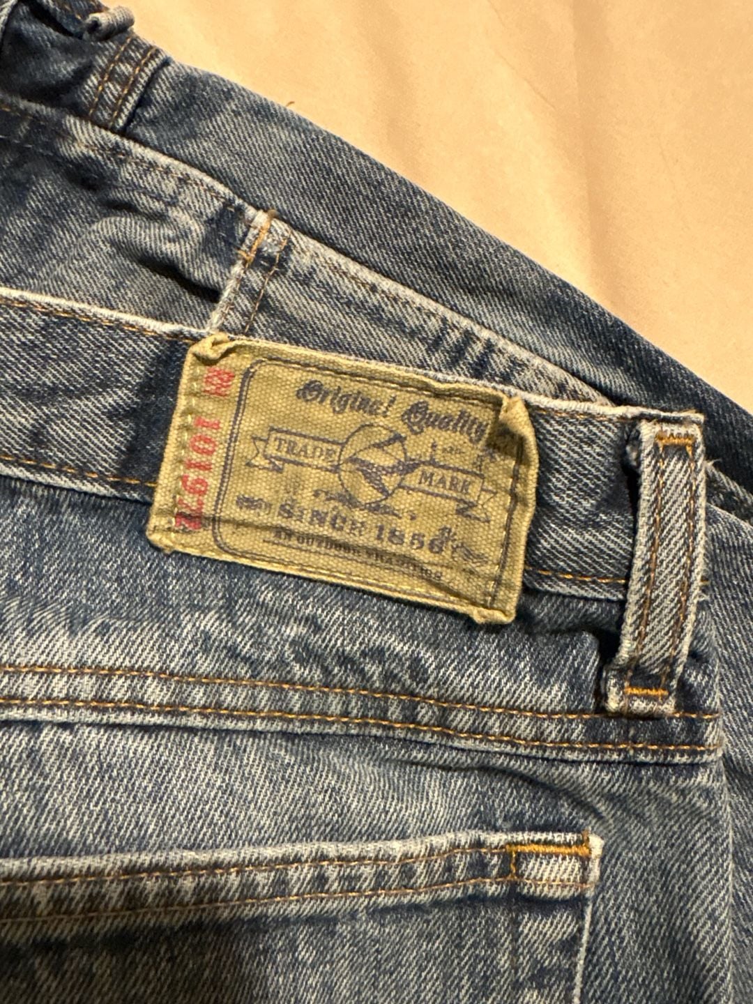 RedHead Mens 33x32 Relaxed Fit Double Knee Utility Denim Jeans 4