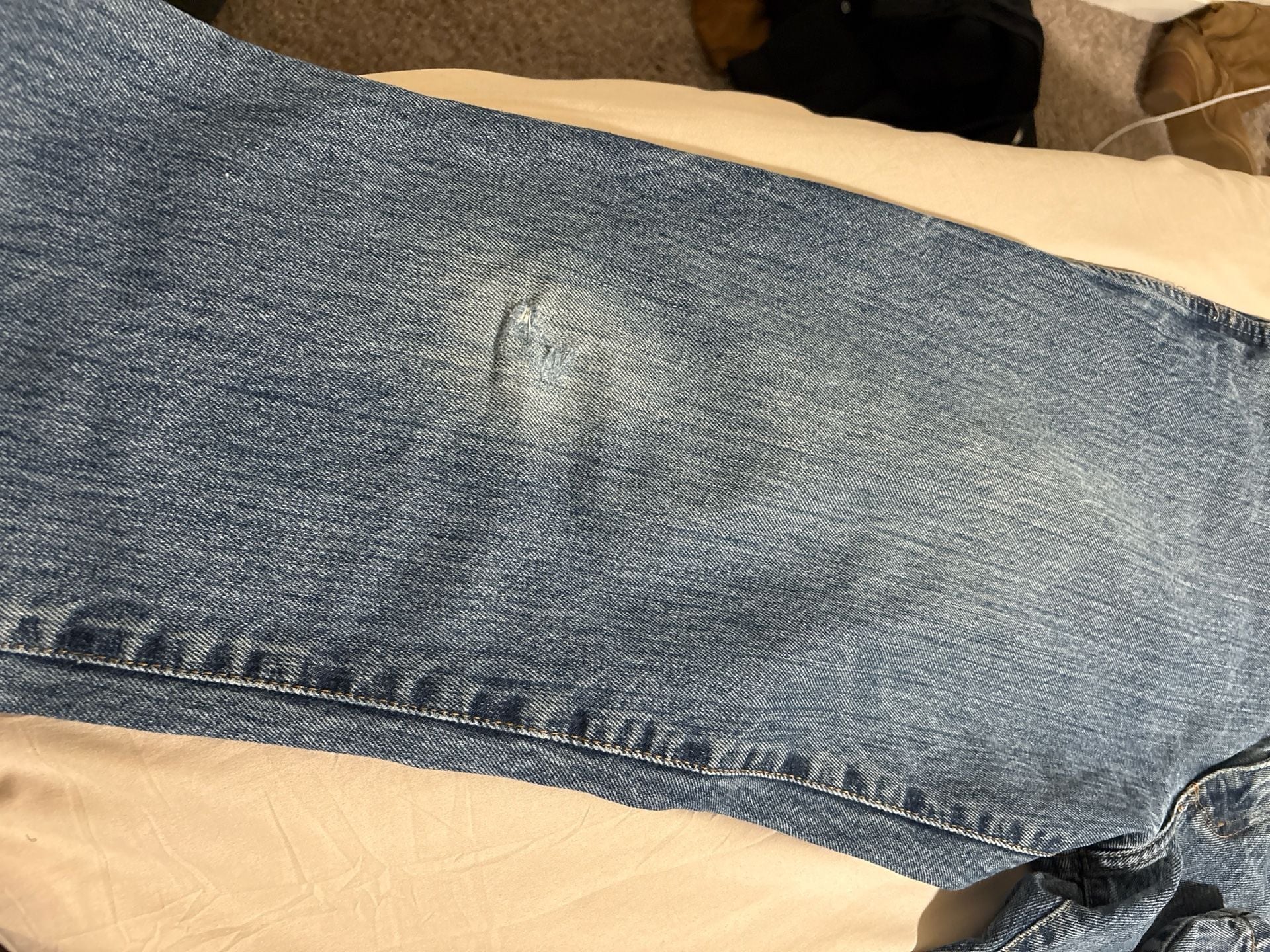 RedHead Mens 33x32 Relaxed Fit Double Knee Utility Denim Jeans 5
