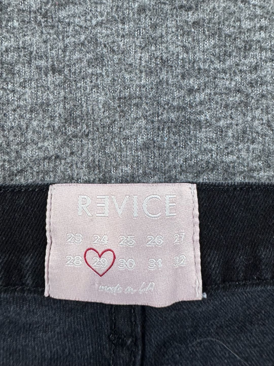 Revice Denim Black Cross-Front V-Waist Straight Leg Jeans 3