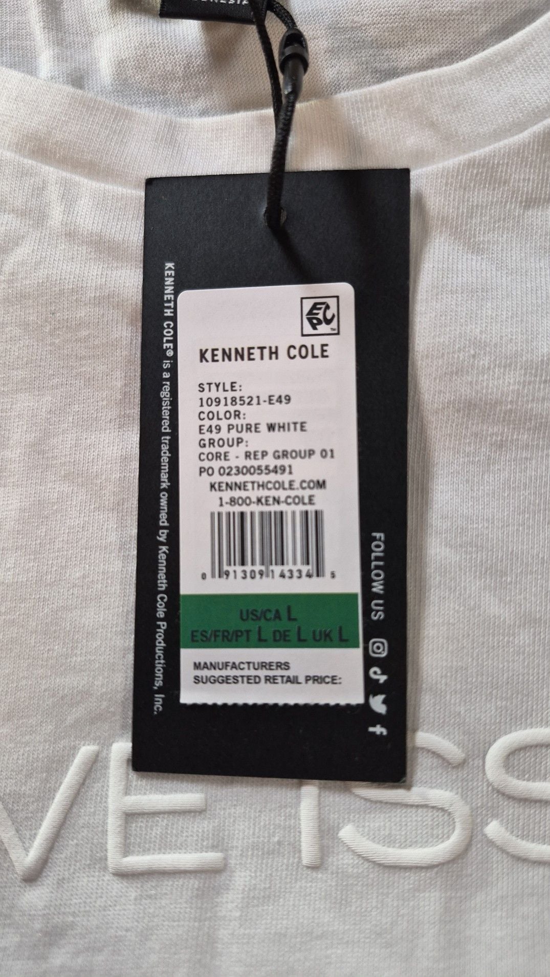 Kenneth Cole New York I HAVE ISSUES Embossed Logo T-Shirt Large 4